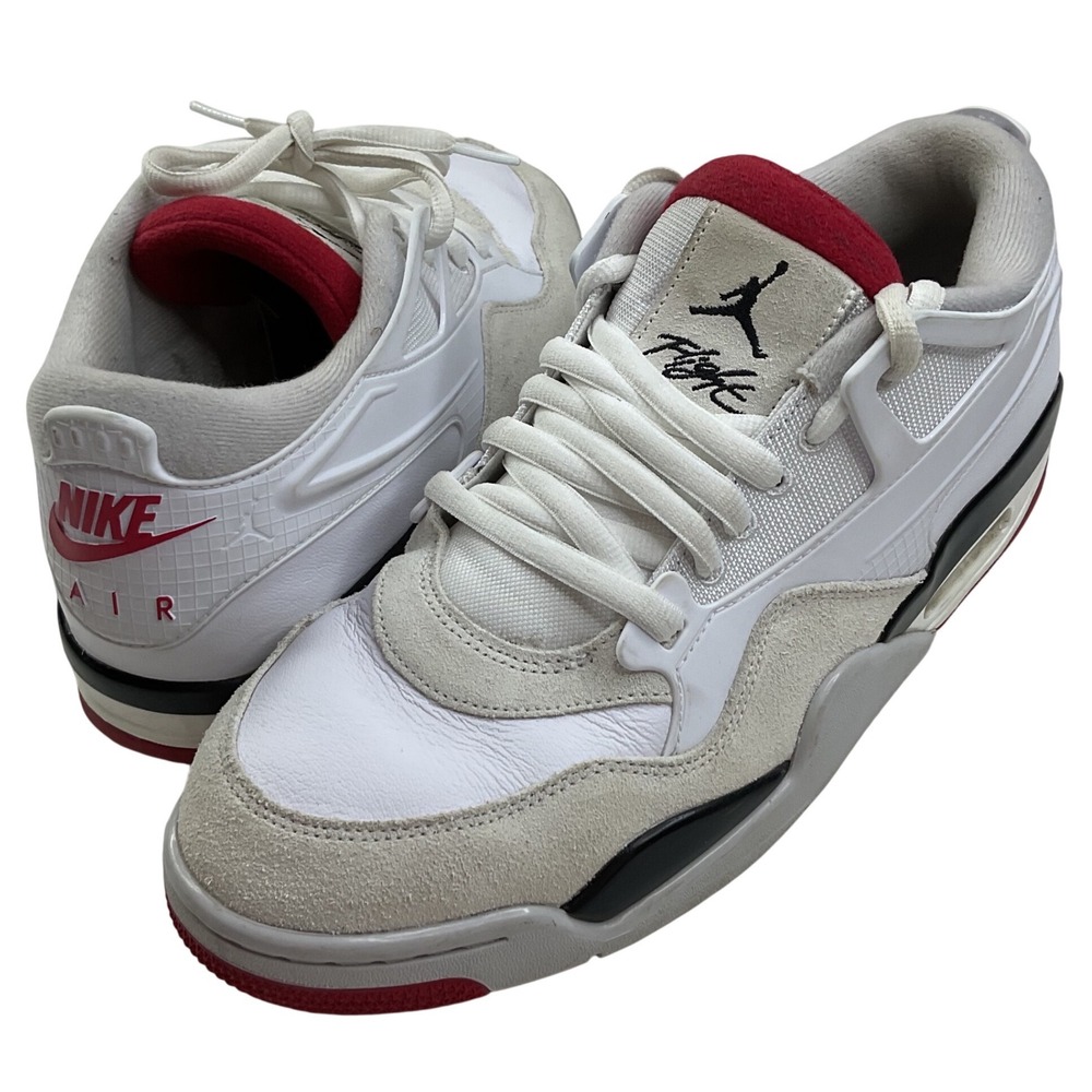 Jordan Flight Origin 4 Mens 11.5 White Gym Red Black FQ7939-102 Sneaker
